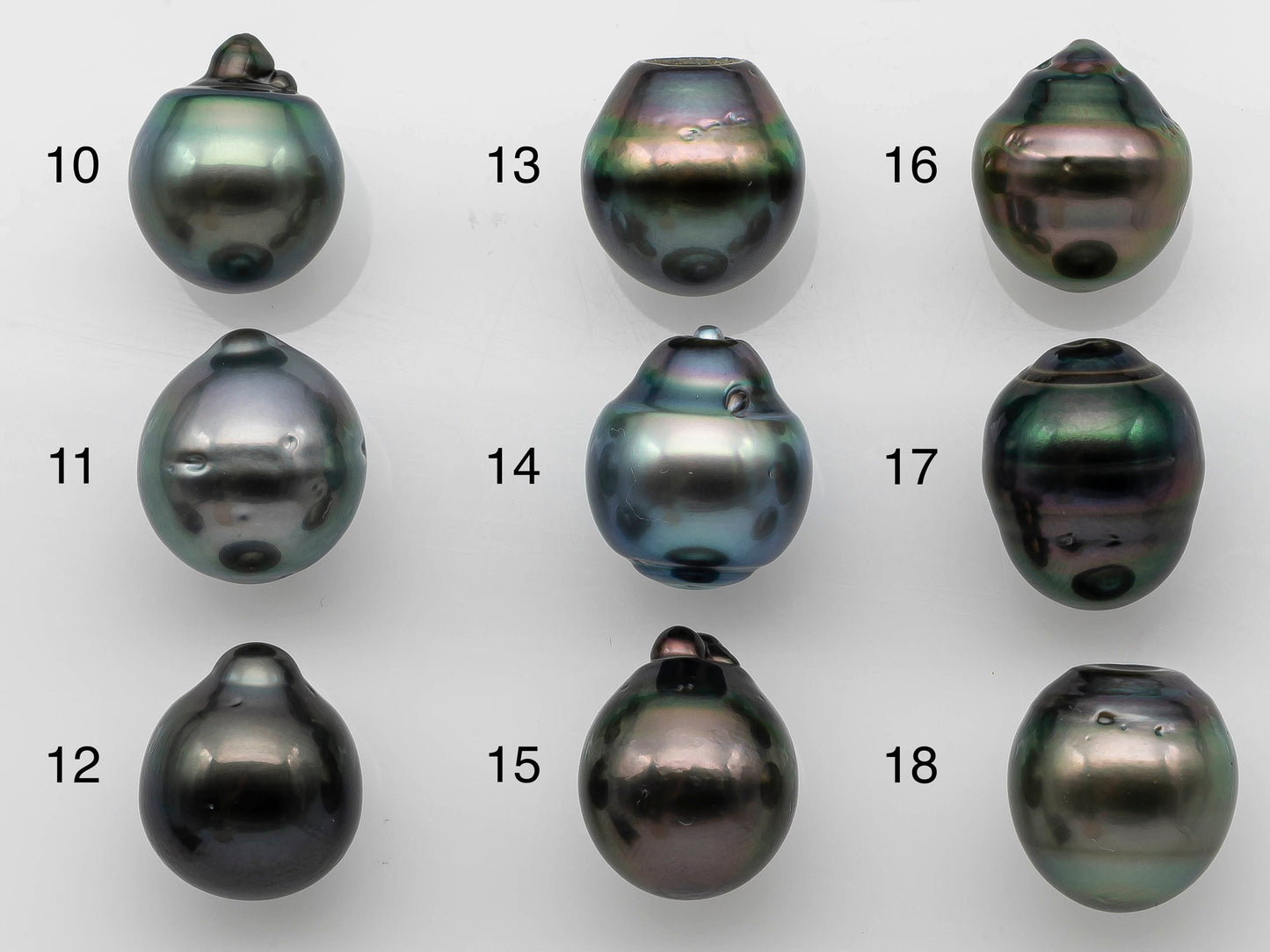 13-14mm Single Piece Loose Tahitian Pearl in Drops with High Luster and Natural Color for Jewelry Making, SKU # 1261TH