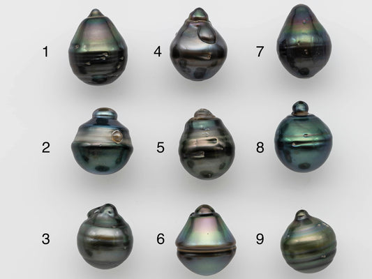 4-15mm Loose Tahitian Pearl Undrilled Single Piece Tear Drops with Natural Color