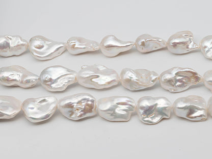 16-21mm Freshwater Baroque Pearls in Full Strand with High Luster for Beading, SKU # 1266BA