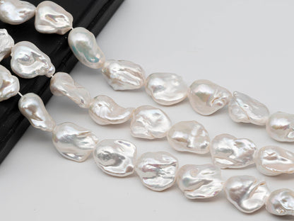 16-21mm Freshwater Baroque Pearls in Full Strand with High Luster for Beading, SKU # 1266BA