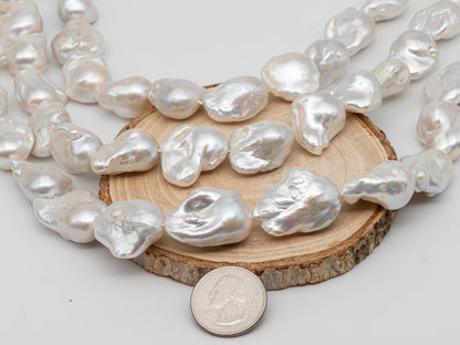 16-20mm Baroque Pearl with High Luster in Full Strand for Jewelry Making, SKU # 1267BA