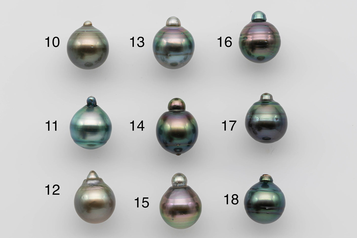 12-13mm Tahitian Pearl Loose Single Piece Undrilled with Natural Color and High Luster in Teardrop for Jewelry Making, SKU # 1273TH