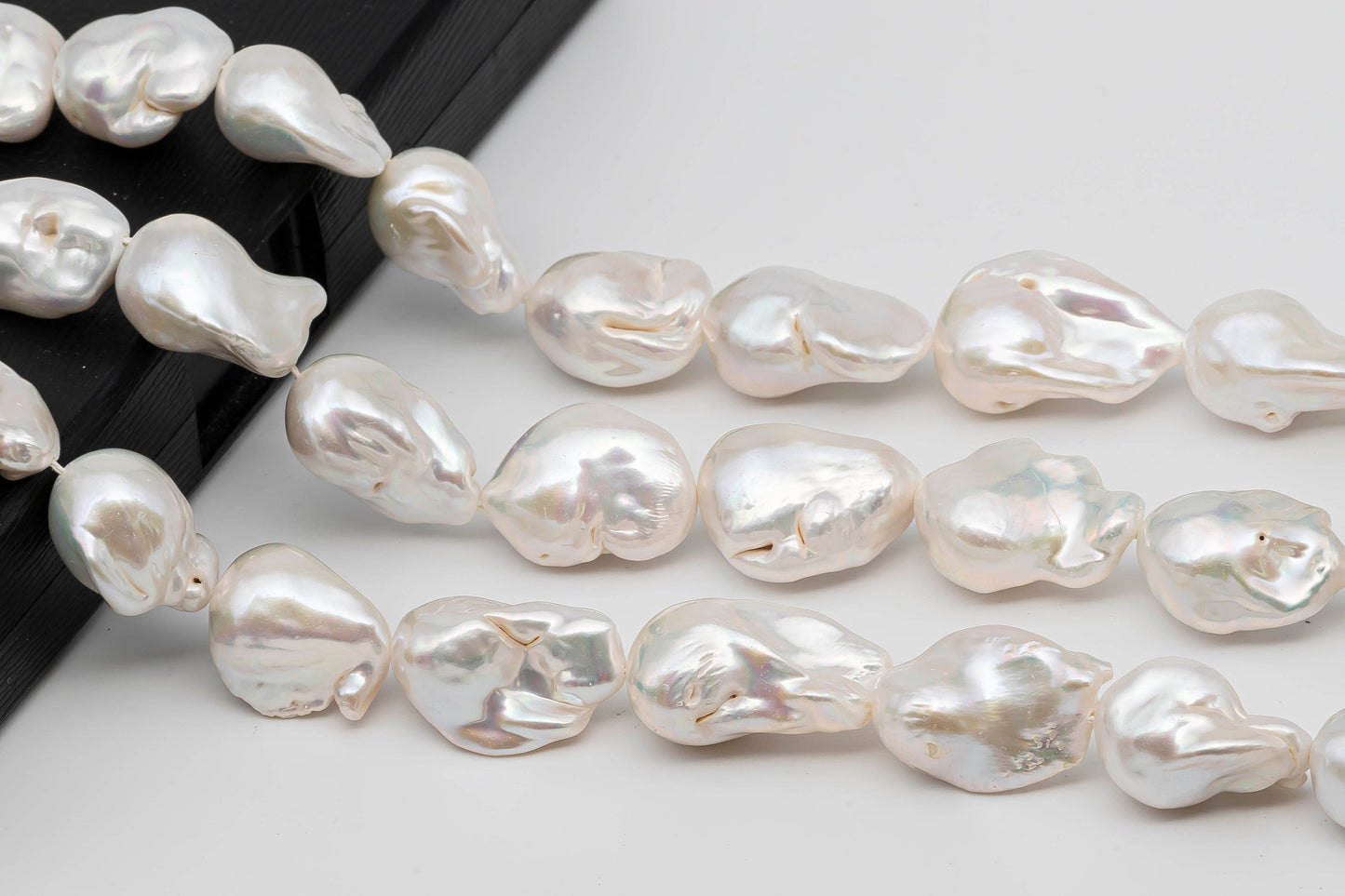 13-17mm Baroque Pearl in Full Strand with Nice Luster in Flameball Pearl Beads for Jewelry Making, SKU # 1277BA