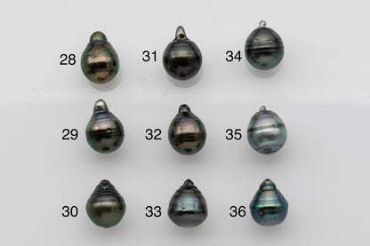 12-13mm Loose Tahitian Pearl with High Luster and Natural Color in Tear Drop for Beading or Jewelry Making, SKU # 1278TH