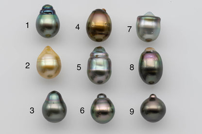 12-13mm Tear Drop Loose Tahitian Pearl with High Luster and Natural Color