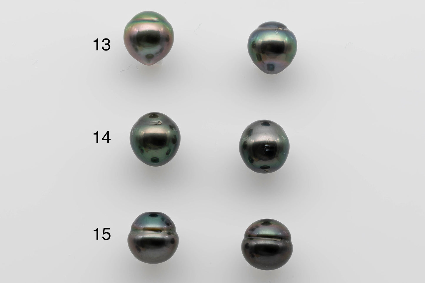 9-10mm Tahitian Pearl Matching Pair with High Luster and Natural Color for Making Earring, SKU # 1283TH