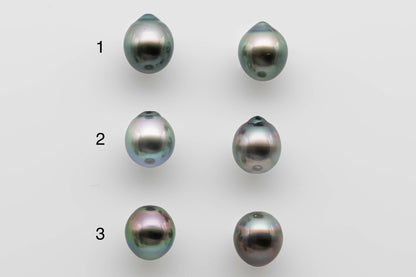 9-10mm Tahitian Pearl Pairs in Natural Color