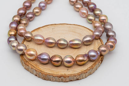 11-12mm or 12-13mm Edison Pearls in Natural Color with High Luster for Beading or Jewelry Making, SKU # 1295EP