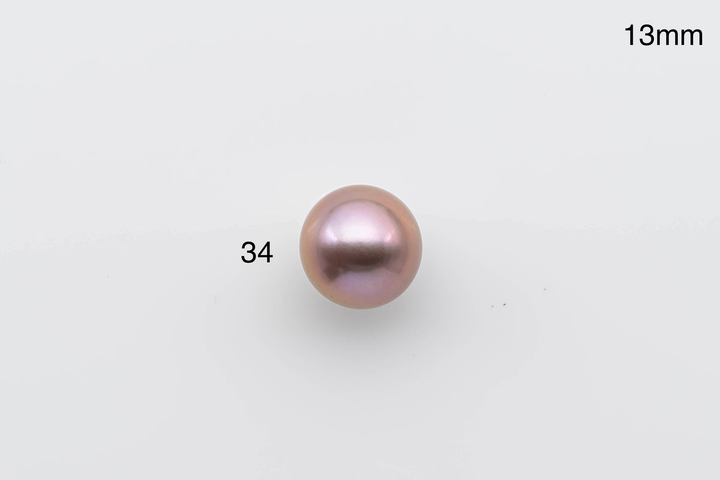 12-13mm or 13-14mm One Piece Edison Pearl Round Natural Color in AAA Grade Quality with High Luster Undrilled for Beading, SKU # 1322EP