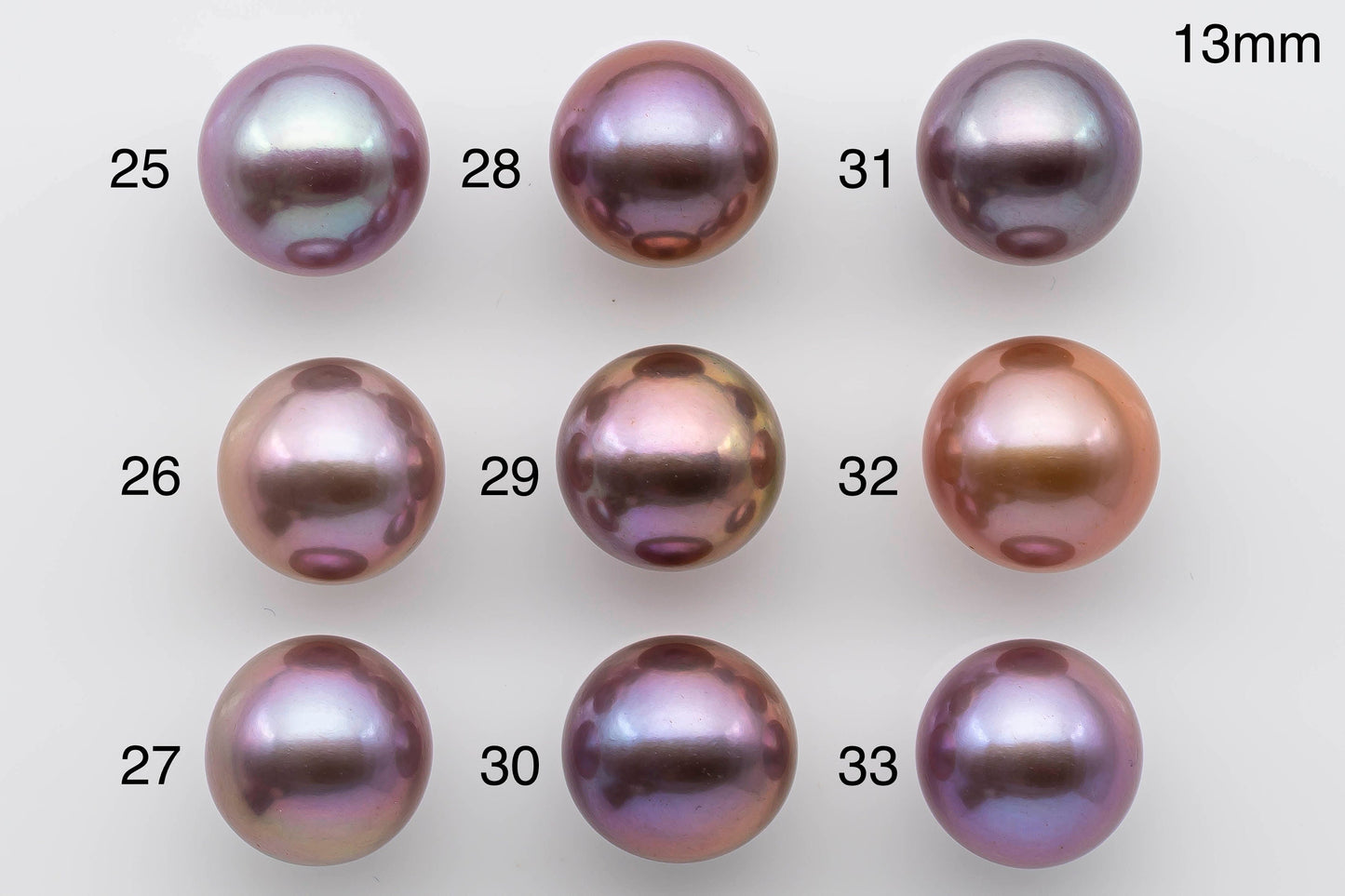 12-13mm or 13-14mm One Piece Edison Pearl Round Natural Color in AAA Grade Quality with High Luster Undrilled for Beading, SKU # 1322EP