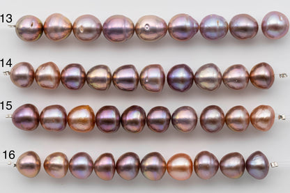 11-12mm Edison Pearl in Natural Color and High Lusters in Short Strand for Beading or Jewelry Making, SKU # 1327EP