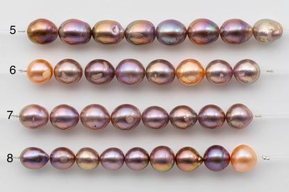 10-12mm Edison Pearl with Scars with High Luster and Natural Colors in Short Strand for Beading or Jewelry Making, SKU # 1329EP
