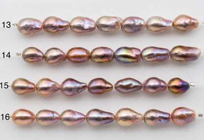 10-11mm Teardrop Edison Pearl with High Luster and Freshwater Pearl Natural Color Short Strand for Beading or Jewelry Making, SKU # 1330EP