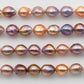 10-12mm Edison Pearl Natural Color and High Luster in Teardrop or Near Round Short Strand for Beading or Jewelry Making, SKU 1333EP