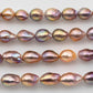 10-12mm Edison Pearl Natural Color and High Luster in Teardrop or Near Round Short Strand for Beading or Jewelry Making, SKU 1333EP