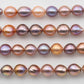 10-12mm Edison Pearl Natural Color and High Luster in Teardrop or Near Round Short Strand for Beading or Jewelry Making, SKU 1333EP