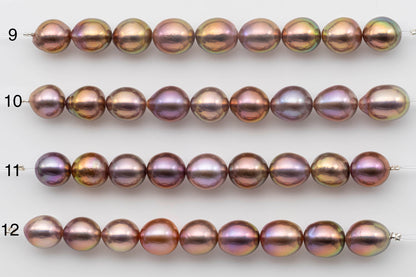 10-11mm AAA Edison Pearl Teardrop in Natural Color and High Luster in Short Strand for Beading or Jewelry Making, SKU # 1335EP