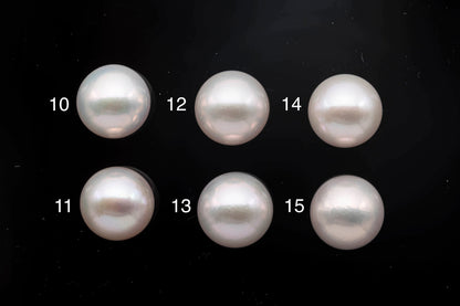 13-14mm AAA Edison Pearl Single Loose Round Undrilled in White Color with Large Size Bead and High Luster for Jewelry Making, SKU # 1342EP
