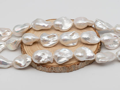 16-21mm Freshwater Baroque Pearls in Full Strand with High Luster for Beading, SKU # 1266BA