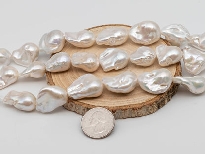 16-20mm Baroque Pearl with High Luster in Full Strand for Jewelry Making, SKU # 1267BA