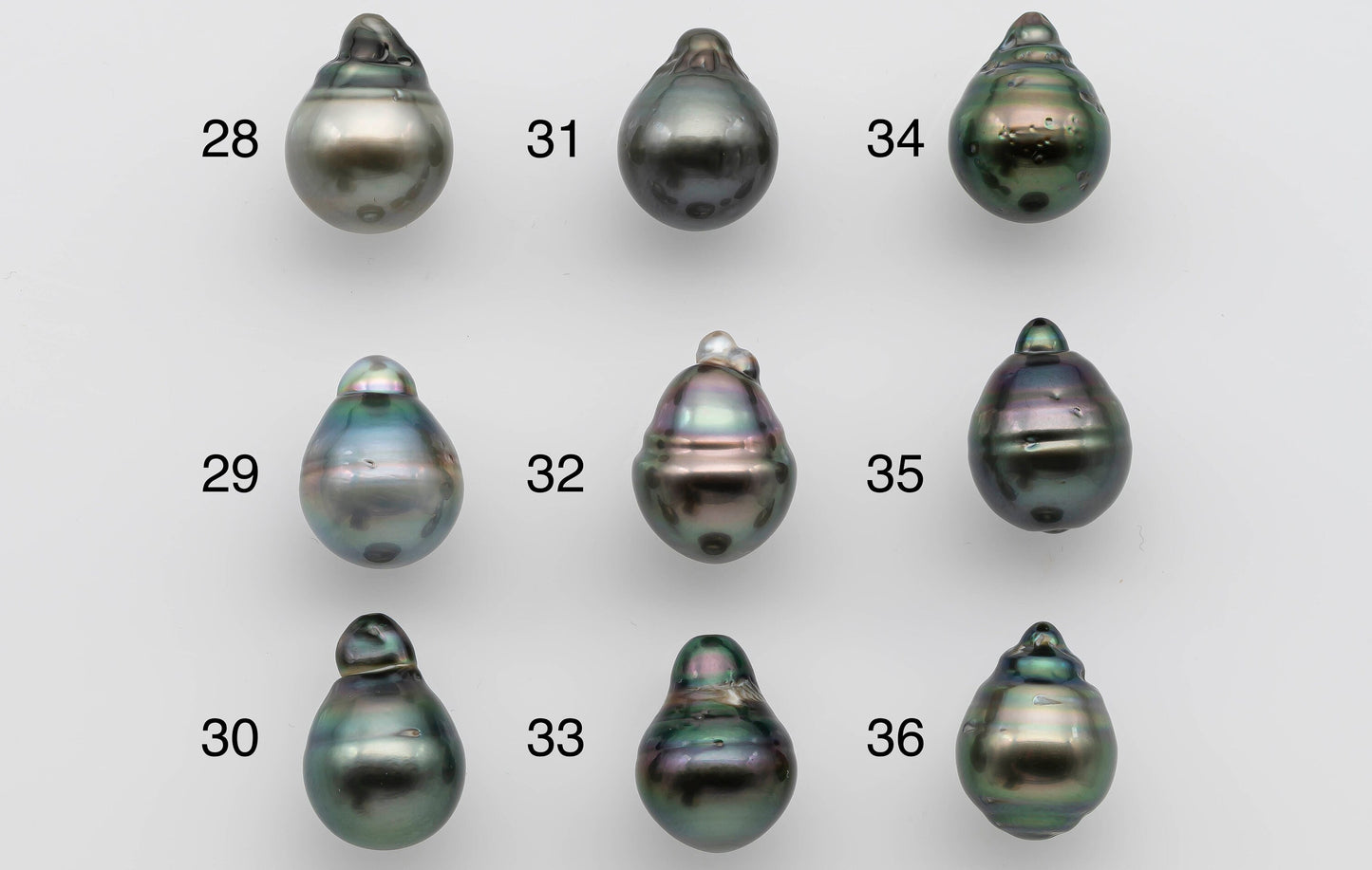 12-13mm Loose Tahitian Pearl Undrilled with High Luster and Natural Color in Tear Drop Shape for Beading or Jewelry Making, SKU # 1272TH