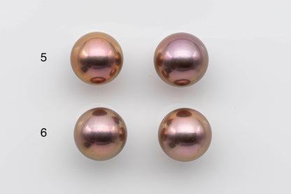 13-14mm AAA Edison Pearl Matching Pair, Large Round Natural Color and High Luster for Making Earring, SKU # 1302EP