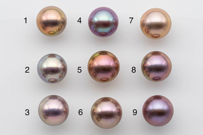 12-13mm Single Piece Edison Pearl Round Undrilled with Natural Colors and High Lusters with Minimum Blemish for Jewelry Making, SKU # 1315EP