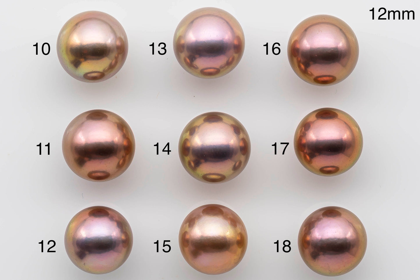 12-13mm or 13-14mm One Piece Edison Pearl Round Natural Color in AAA Grade Quality with High Luster Undrilled for Beading, SKU # 1322EP