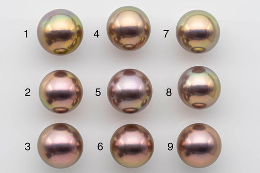 13-14mm Large Single Piece Edison Pearl Round Natural Color with High Luster Undrilled for Beading or Jewelry Making, SKU # 1323EP