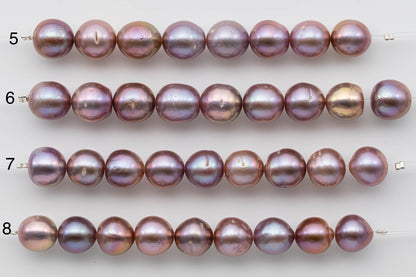 11-12mm Edison Pearl in Natural Color and High Lusters in Short Strand for Beading or Jewelry Making, SKU # 1327EP