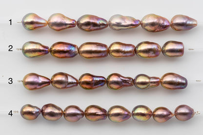 10-11mm Teardrop Edison Pearl with High Luster and Freshwater Pearl Natural Color Short Strand for Beading or Jewelry Making, SKU # 1330EP