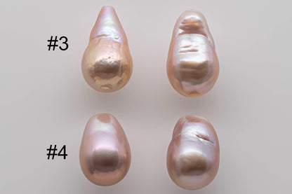 10-11mm Edison Pearl Loose Pair Natural Color Undrilled with High Luster for Making Earring, SKU # 1361EP