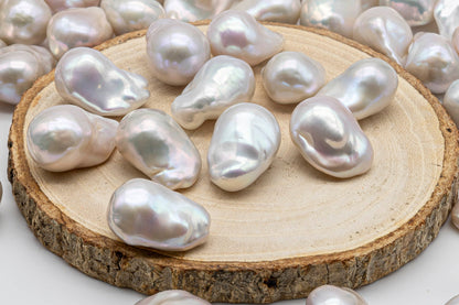 AAA 15-16mm Baroque Pearl Single Piece Undrilled with Extreme Luster and Freshwater Pearl Bead Large Size Smooth Surface, SKU # 1368BA