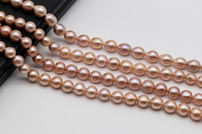 9-11mm Edison Pearl Natural Color with High Luster in Full Strand for Jewelry Making or Beading, SKU # 1349EP