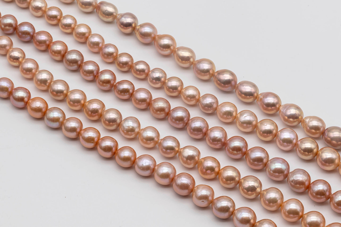 9-11mm Edison Pearl Natural Color with High Luster in Full Strand for Jewelry Making or Beading, SKU # 1349EP