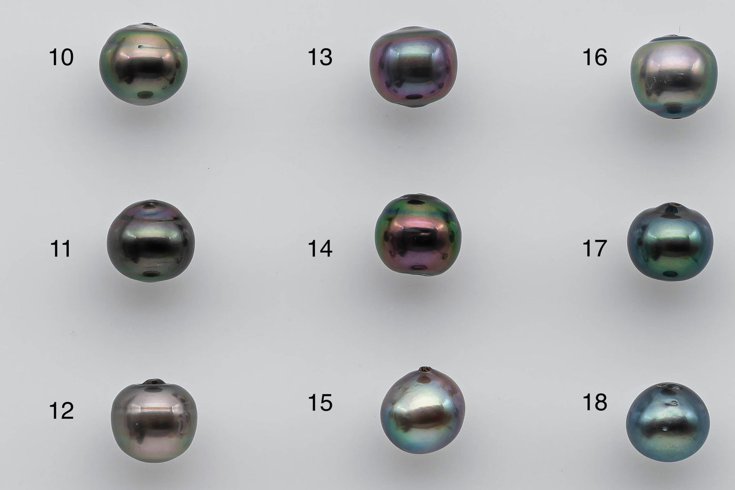 7-8mm Tahitian Pearl Loose Teardrop with High Luster and Natural Colors in Single Piece Predrilled Hole, SKU # 1372TH