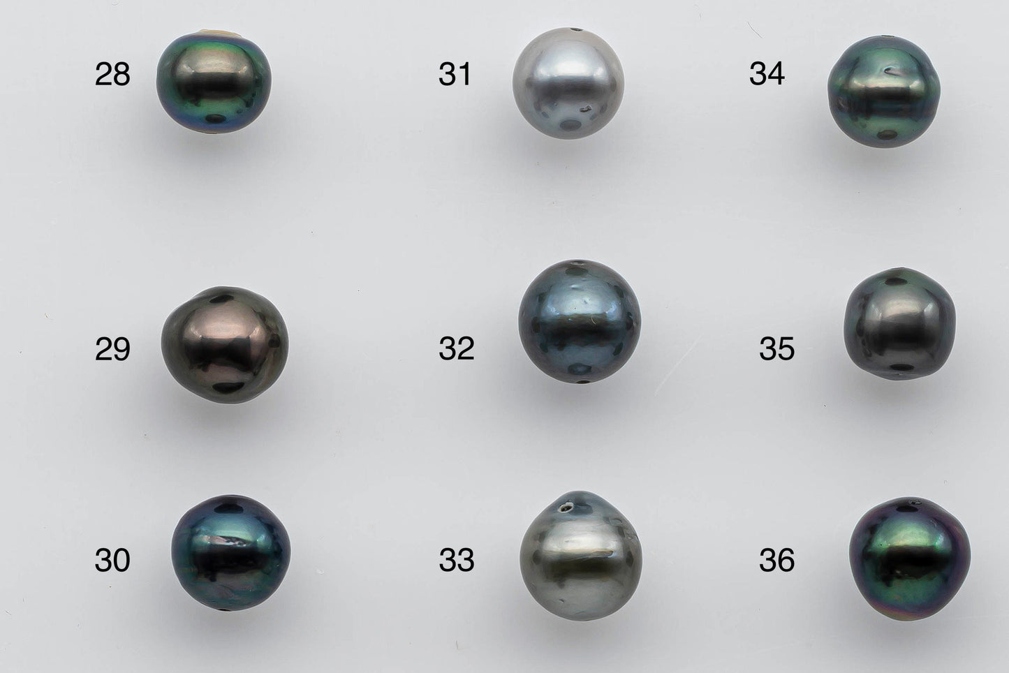 8-9mm Tahitian Pearl Tear Drop or Near Round with High Luster and Natural Color with Blemish in Single Piece Predrilled Hole, SKU # 1376TH