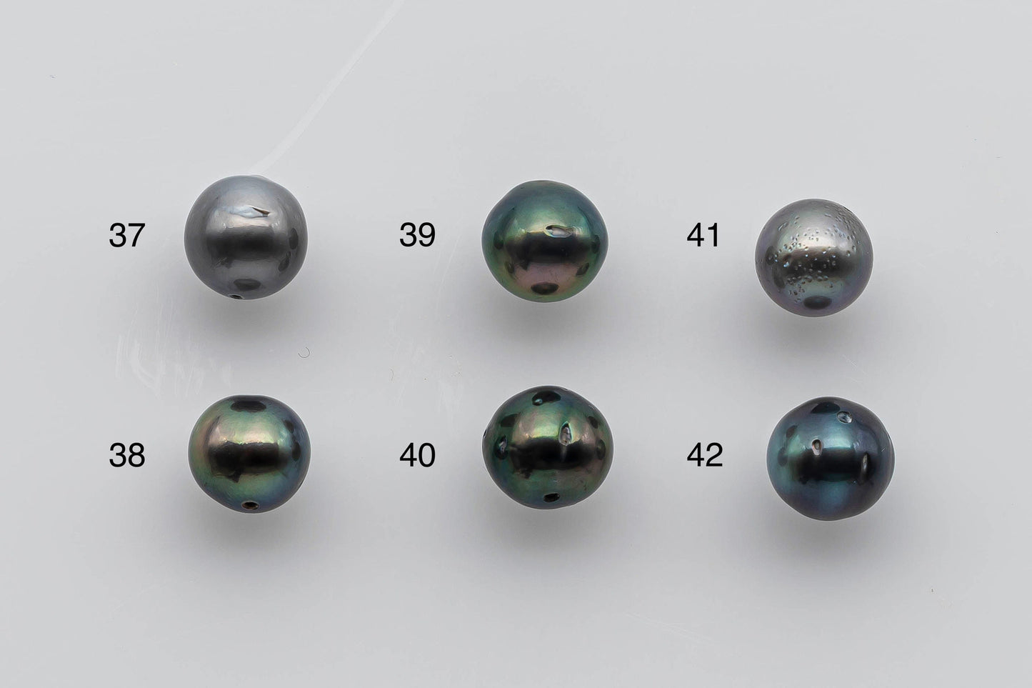 8-9mm Tahitian Pearl Near Round Loose with High Luster and Natural Color with Blemish in Predrilled Hole for Beading, 1 Piece, SKU # 1378TH