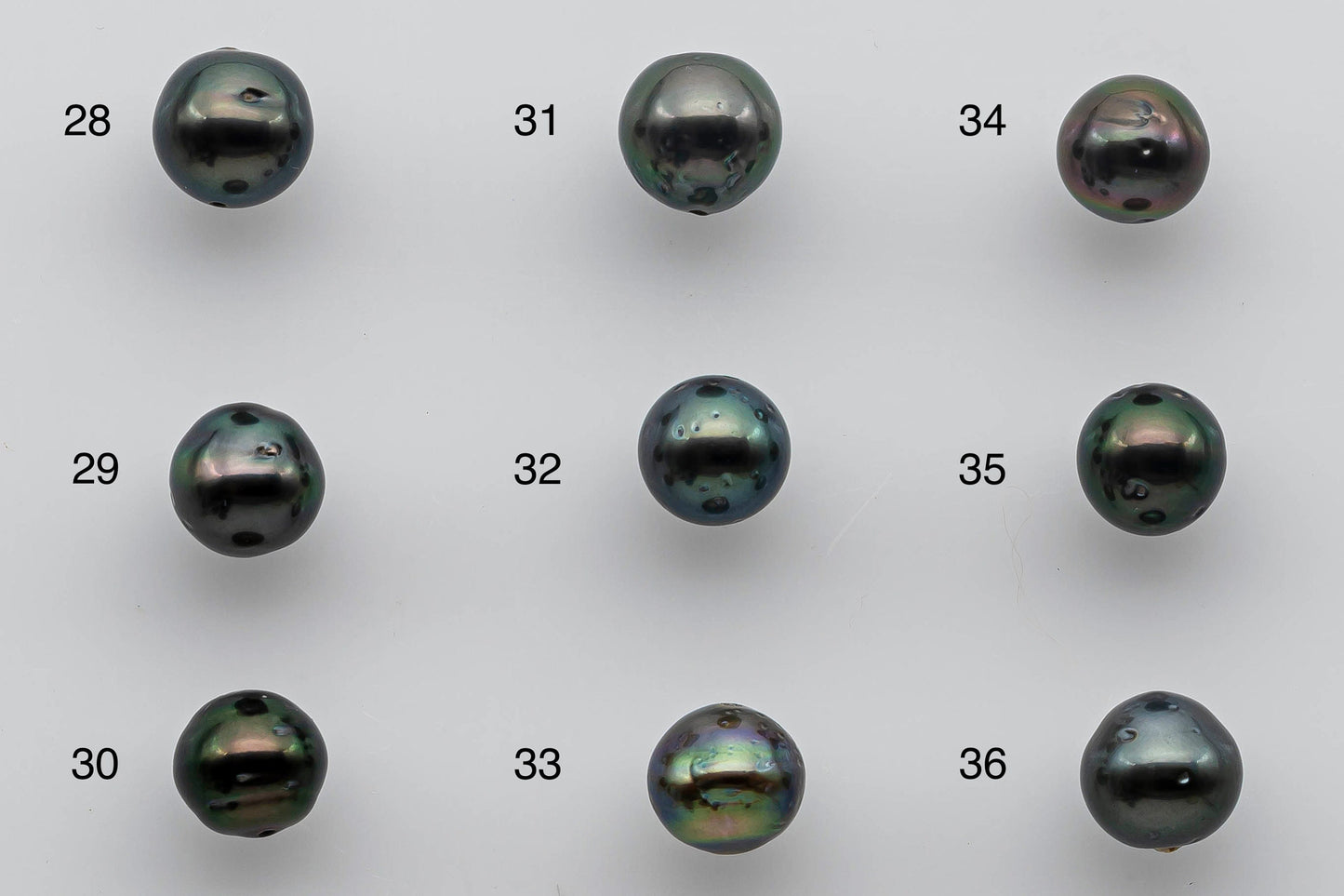 8-9mm Tahitian Pearl Near Round Loose with High Luster and Natural Color with Blemish in Predrilled Hole for Beading, 1 Piece, SKU # 1378TH