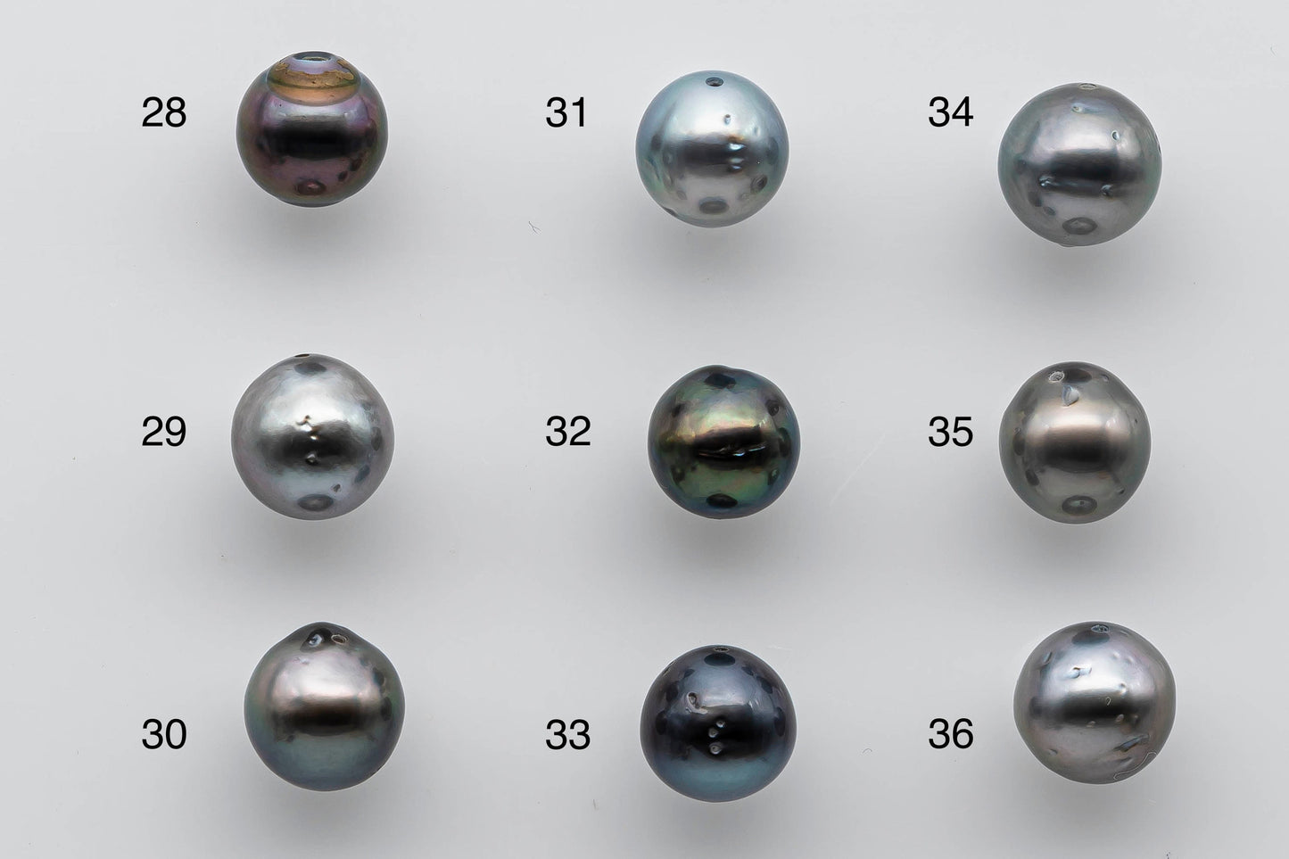 9-10mm Tahitian Pearl Near Round Loose Piece with High Luster, Predrilled Hole, SKU # 1387TH