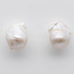 13-14mm Baroque Pearl Undrilled Loose Pair with High Luster and Smooth Both Front and Backside for Making Earring, SKU # 1356BA