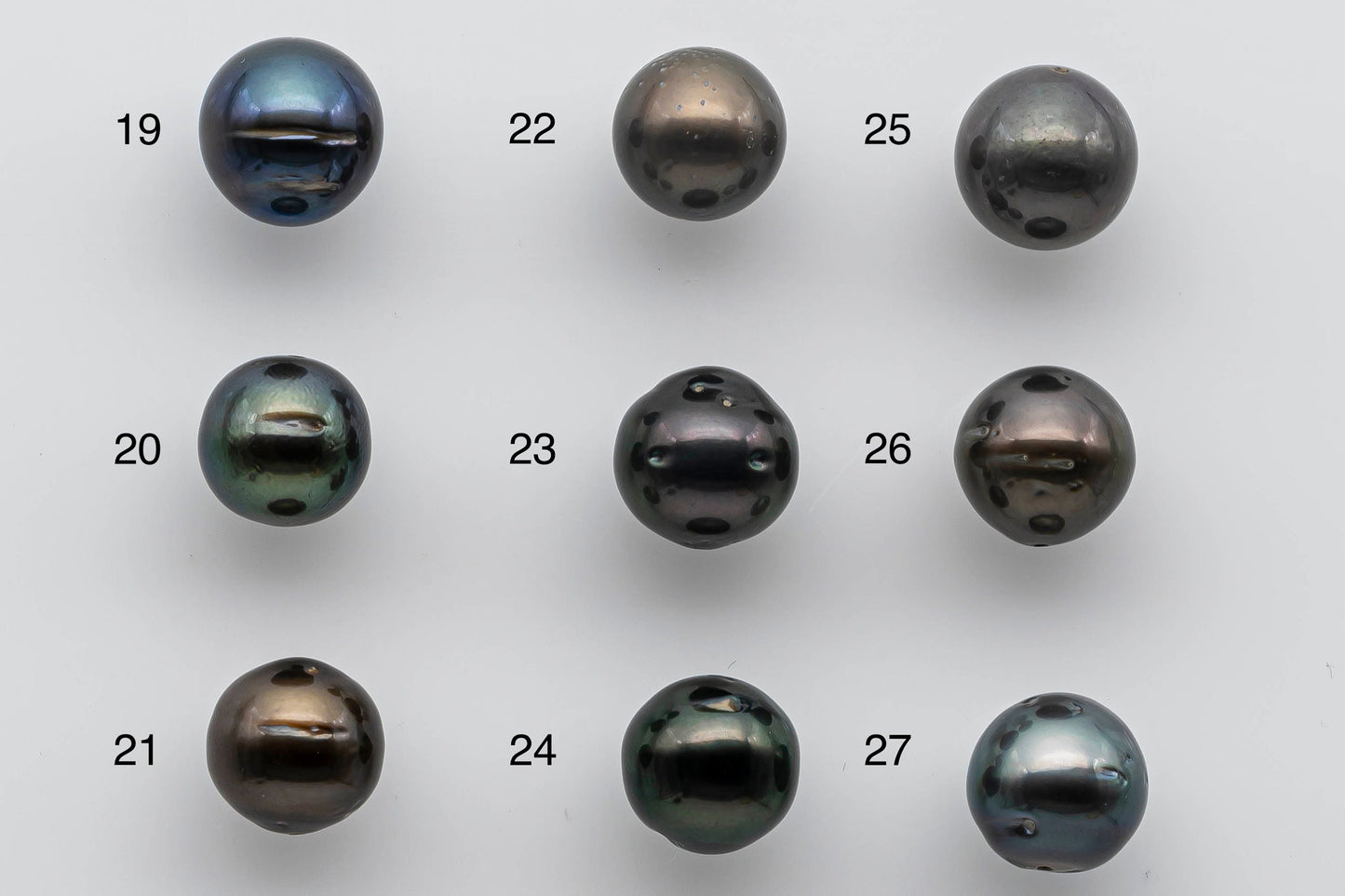 10-11mm Loose Tahitian Pearl Near Round in Natural Color and High Luster with Blemish, Predrilled Hole, SKU # 1394TH