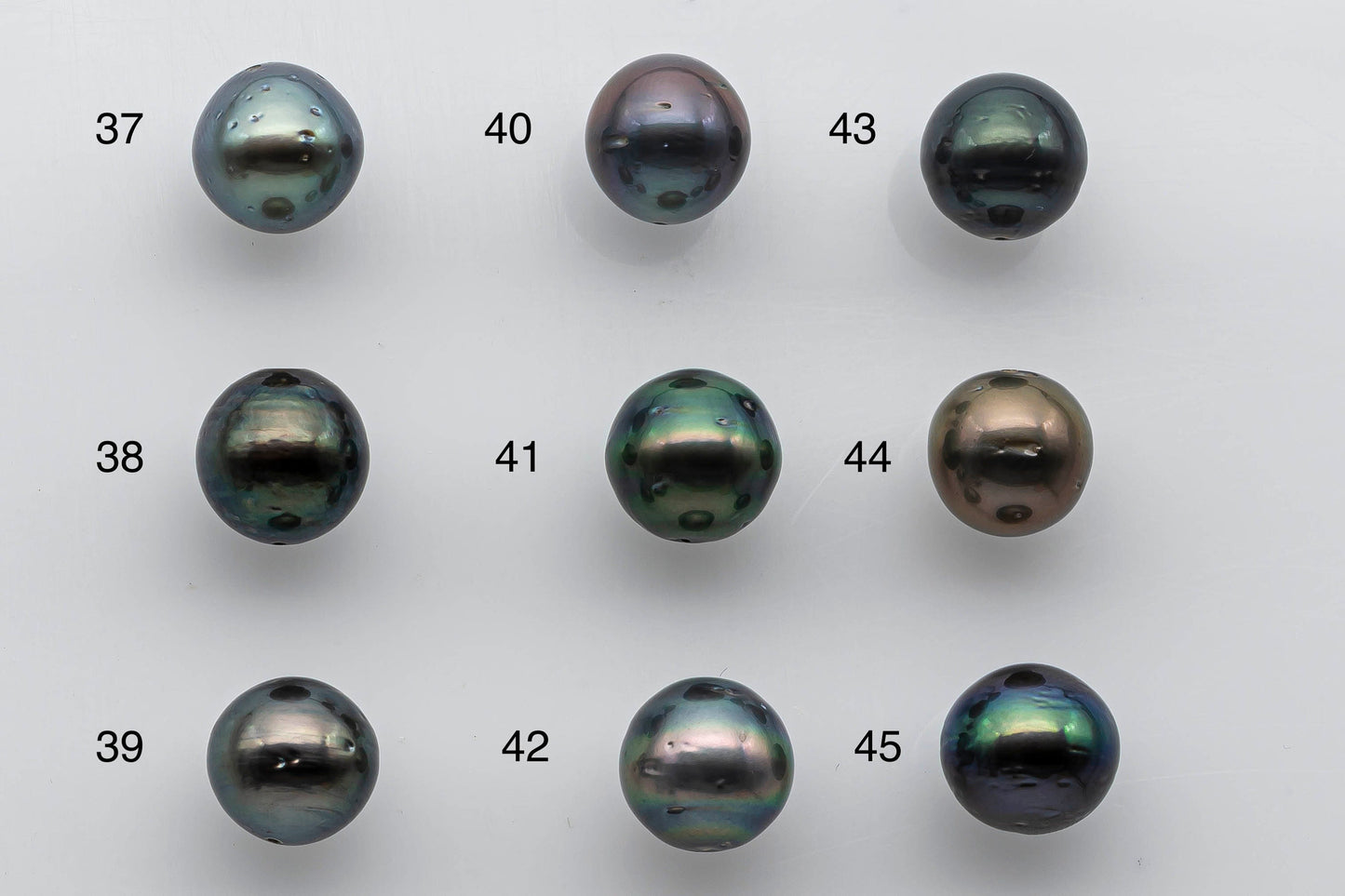 10-11mm Single Piece Tahitian Pearl Near Round in Natural Colors and High Lusters with Blemish, Predrilled Hole, SKU # 1395TH