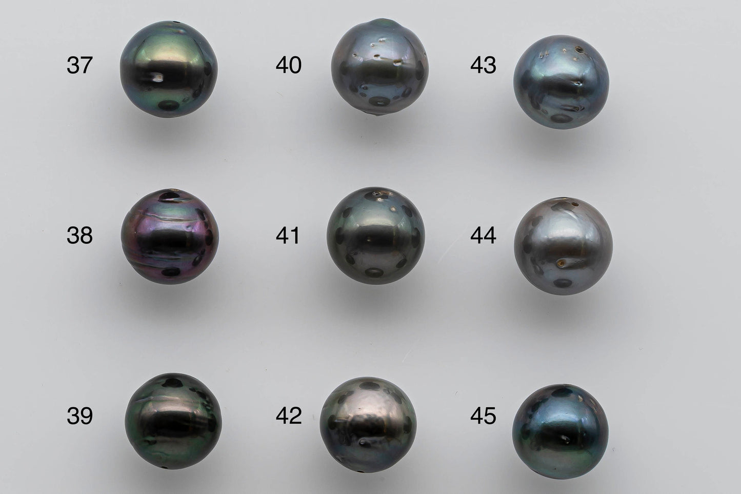 11-12mm Loose Tahitian Pearl Near Round with High Lusters and Natural Colors, Blemish and Predrilled Hole, SKU # 1397TH