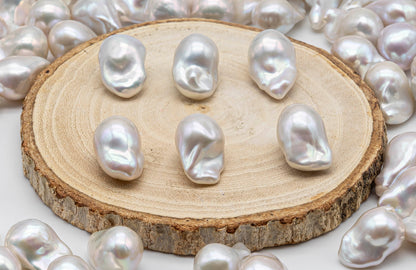 13-14mm AAA Baroque Pearl Single Piece Undrilled Loose with Extremely Nice Luster and Smooth Surface for Making Jewelry, SKU # 1370BA