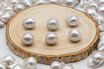 13-14mm AAA Baroque Pearl Single Piece Undrilled Loose with Extremely Nice Luster and Smooth Surface for Making Jewelry, SKU # 1370BA
