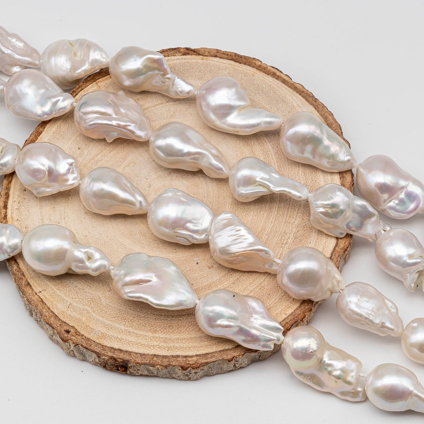 12-15mm Flameball Pearl with High Luster and Smooth Surface, Freshwater Pearl Bead in Full Strand, SKU # 1425BA