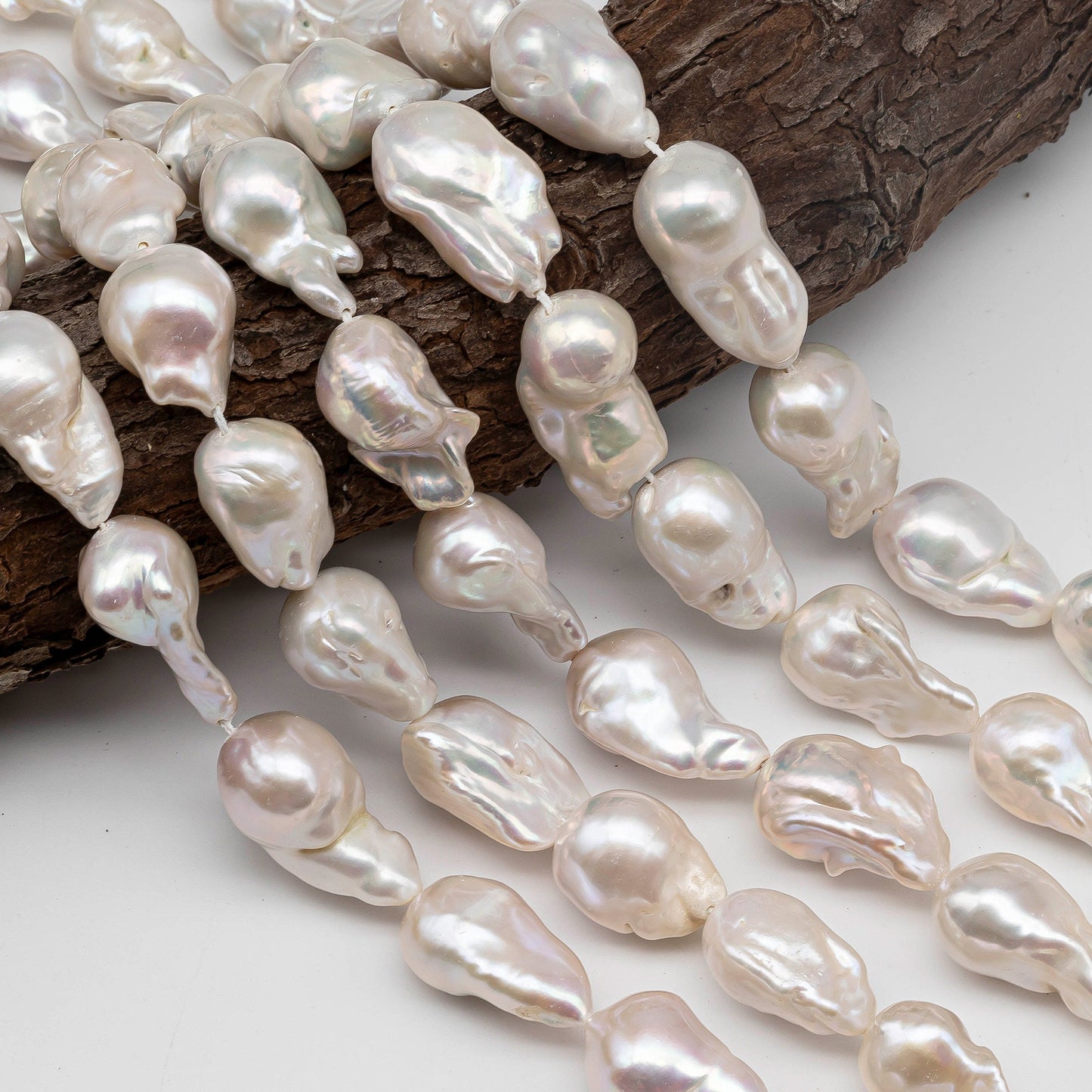 12-15mm Flameball Pearl with High Luster and Smooth Surface, Freshwater Pearl Bead in Full Strand, SKU # 1425BA