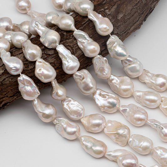 12-15mm Flameball Pearl with High Luster and Smooth Surface, Freshwater Pearl Bead in Full Strand, SKU # 1425BA