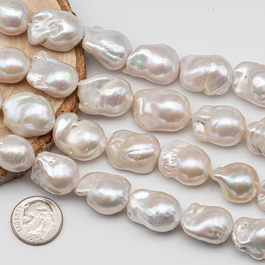 12-15mm Baroque Pearl Strand with High Luster in Nice Uniform Shape, 4 Inch or Full Strand, SKU # 1428BA